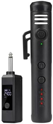 Juqoyue Micrófono para Colgar en el Cuello con Adaptador Conversor de 3,5 mm Micrófono Inalámbrico para Enseñanza Micrófono para Transmisión en Al Aire Libre