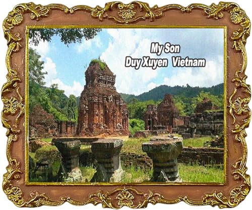 Imán para nevera con texto en inglés My Son Duy Xuyen, Vietnam, recuerdo de viaje