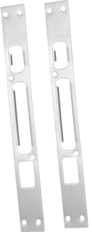 DIYEAH 9 Ensembles Sécurité De La Porte Verrouillage De Porte Gâche De Porte Longue Plaque De Frappe Du Montage De Porte Plaque De Montant De Porte Acier Inoxydable 2 Pièces * 9