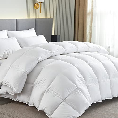 Homyrium Piumino invernale 155 x 220 cm, 155 x 220 cm, piumino extra caldo, 50% piuma, peso imbottitura: 1200 g, certificato Oeko-TEX e RDS