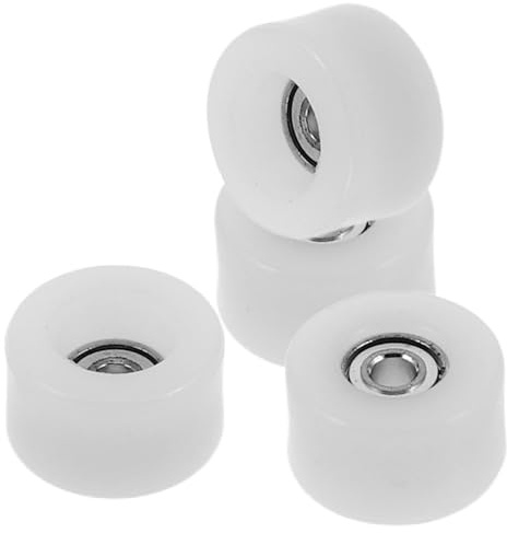 Hohopeti Ruote Finger Skateboard Bearings Wheel 4pezzi Bianco