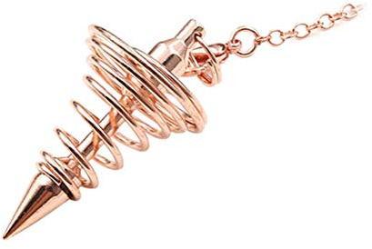 Blaihild Metal Spiritual Pendel Divination Dowsing Pendel för Healing Chakra Balansering med 7,0 i Kedja Olika Färger (Rose guld)