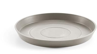 Ecopots Small Round Saucer - 17.5 in x 17.5 in x 1.4 in - Taupe