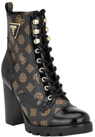 Guess Damen Neadyn Stiefelette, Schwarzes Logo 002, 7.5