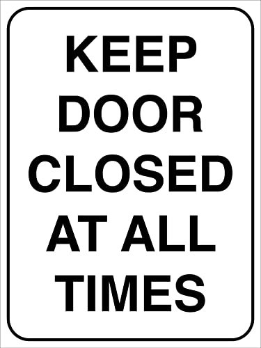 Manten Siempre La Puerta Cerrada Señal De Advertencia Letrero De Estaño Cartel De Chapa Chapa Vintage Para Garaje Jardín 20X30cm