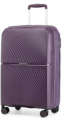 British Traveller Valise Cabine 40 Liters, Rigide Valise de Voyage à 4 roulettes et Serrure TSA, 55x40.5x22.5 cm (Violet)