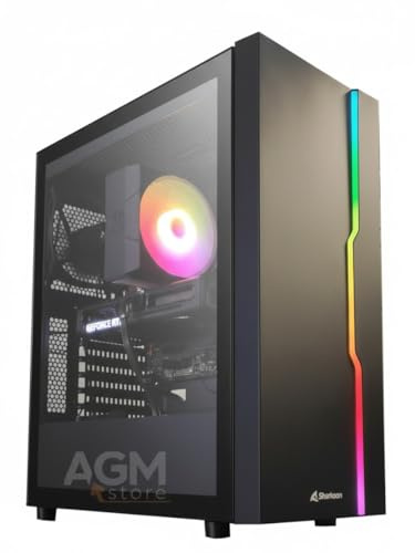 AGM store Pc Gaming i5 12400f / Ram 16gb 3200mhz / Rtx 3050 6Gb Gddr6 / Nvme 2000 GB ssd/Windows 11 Desktop Black Rgb
