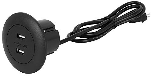 Acouto Dual-USB-Sofa-Ladegerät, Steckdose mit blauer LED-Hintergrundbeleuchtung, bequem für Liegestuhl, elektrische Couch, Büro, Zuhause