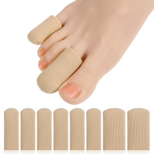 YUXIANLB 8 Stück Zehenblasenschutz, Zehenschutz für den kleinen Zeh, Zehenmanschette, Zen-Zehen, Zehenwärmer, Zehenschutz aus Silikon, Zehenbandagen, Zehenkappen, Hammerzehenteiler