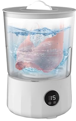 Mini Machine À Laver - Machine à Laver Extérieure 1,5 L - Lave-linge avec 3 Modes Nettoyeur de Chaussettes Rechargeable pour Intérieur Maison Voyage Dortoirs Appartements Camping