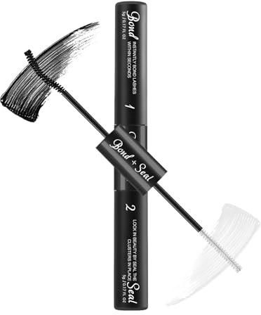 5 ML Colla Ciglia Finte Bond e Seal 2 in 1, Colla Extension Ciglia Impermeabile, Lash Bond and Seal Waterproof, Collas per Ciglia a Grappolo Individuale Lunga Durata 48-72 Ore Lash Glue (Nero)