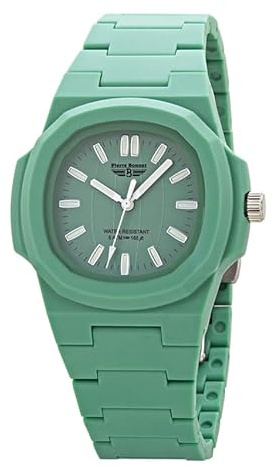 Pierre Bonnet Orologio 9276 Unisex in Policarbonato – Stile Moderno Design Iconico, Movimento al Quarzo, Deployante, Resistente all’Acqua Colorato Casual Sportivo (Verde Smeraldo)