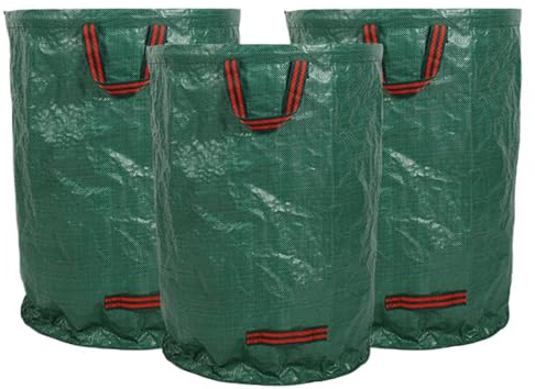 per Foglie - 3 Pezzi Raccoglitore Rifiuti - Resistenti con Manici di Trasporto Rinforzati | per Giardino Esterno Campeggio Pulizia Giardino Lavori Paesaggistici Casa