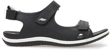 Geox Femme D Sandal Vega A Sandales, Black, 39 EU