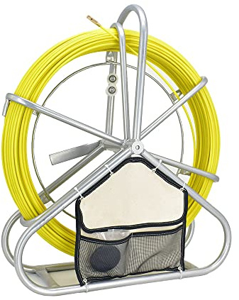 QZATACAEN 130 m Fischband Fiberglas Kabel Rad 304 Edelstahl Fischband Fiberglas 6mm *130m Rohr Rodder (130m)