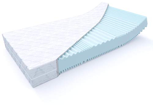 MSS e.K. 2 Liegehärten in Einer Matratze H2/H3 weich/mittelfest | Wendematratze Aqua Deluxe | Höhe ca. 21 cm (Kernhöhe 19 cm) | 120 x 200 cm | 7 Zonen | Komfortschaum | hochwertiger Microfaserbezug