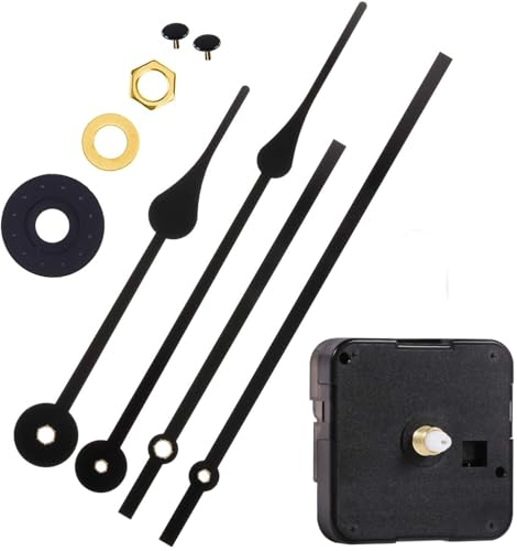 Terryshop74 Movimento al Quarzo Parti Orologio da Parete Parti Accessori di Ricambio Fai da Te + 2 coppie di lancette 8'' 13''