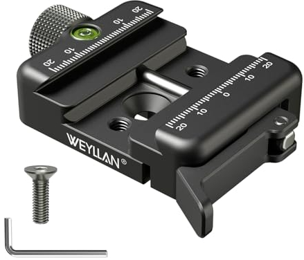 Abrazadera para placa de liberación rápida, compatible con Arca Swiss Clamp Style para trípode, cabezal de bola universal, cabezal de bola, trípode monopié, placa de liberación rápida Arca Picatinny