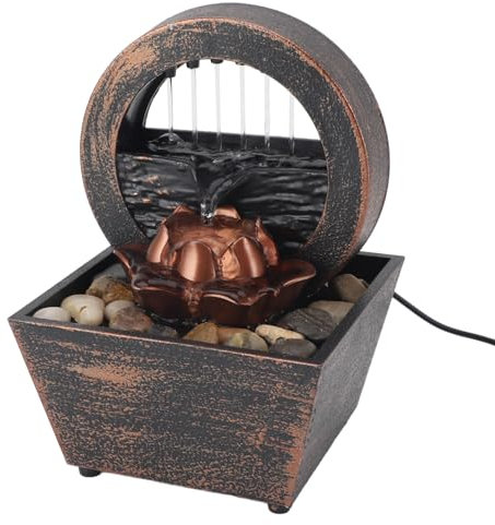 Tischbrunnen, Mehrstufiger Tischwasserbrunnen für den Innenbereich, Tischwasserfall-Meditationsbrunnen, Desktop-Brunnenpool Zum Entspannen Im Büro, Zuhause, mit Unregelmäßigen