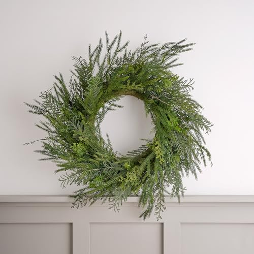 Lights4fun 60cm Premium Weihnachtskranz mit Tannenzweigen Weihnachtsdeko Kranz Tischdeko Weihnachten Tischdeko Weihnachten Adventskranz