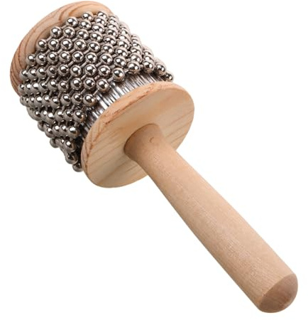 Toyvian Cabasa in Legno e Acciaio Inossidabile Strumento Percussione Piccolo Giocattolo Musicale Unico e Divertente in Beige per Bambini e Neonati