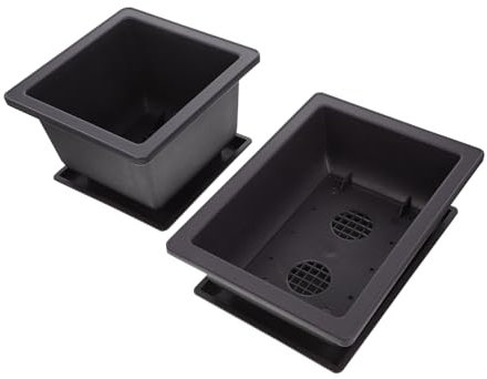 Happyyami 2sets Vasi per Piante in Plastica Vassoio Contenitori per Piante da Forniture per per Coltivazione in Casa e