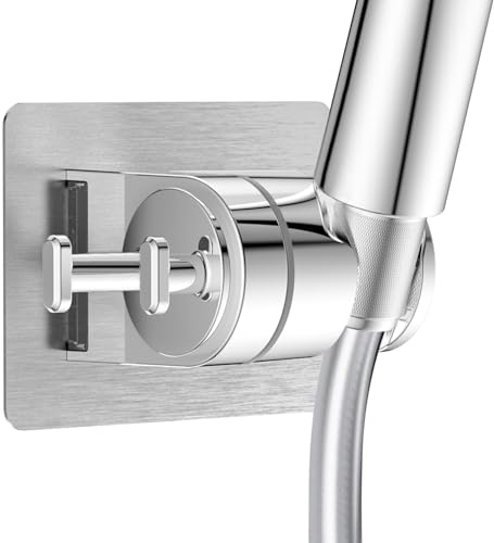 YEAUPE PRO Universell duschkopfhalterung, ohne bohren Halterung für Handdusche und Intimdusche, 90° verstellbar, wasserdicht mit Doppel-Haken-Design