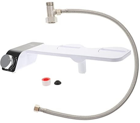 Angoily 1 Set bidet portatile per donna bidet wc spruzzatore per wc sedile del water sedile wc bidet gadget da bagno Attacco del sedile del gabinetto plastica bianca
