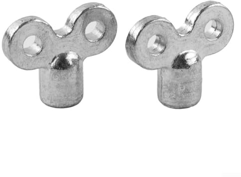 Zilimontt Llave de purga de radiador con enchufe cuadrado de 5 x 5 mm para válvulas de calefacción, material de aleación de zinc, inastillable y diseño compacto para una fácil ventilación en espacios
