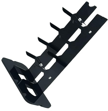 UKCOCO Espositore per Coltelli in Acrilico Nero Resistente, Portacoltelli da Banco senza Fessura Base Antiscivolo, Supporto da Collezione per Organizzazione Cucina e Showroom