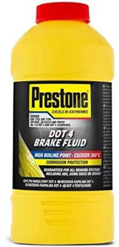 Prestone Brake Fluid - DOT 4, Maximum Performance & Protection, Ideal For DOT 3/4 Vehicles, ABS Compatible, 355ml