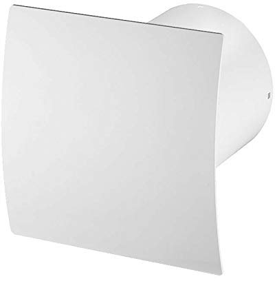 Bathroom Extractor Fan – Multiple Options Including Pull Cord, Timer, Humidity Sensor – Silent or Turbo – Chrome, White and Black Finish Options – Low Energy Consumption ((Silent) Standard, PEB100)