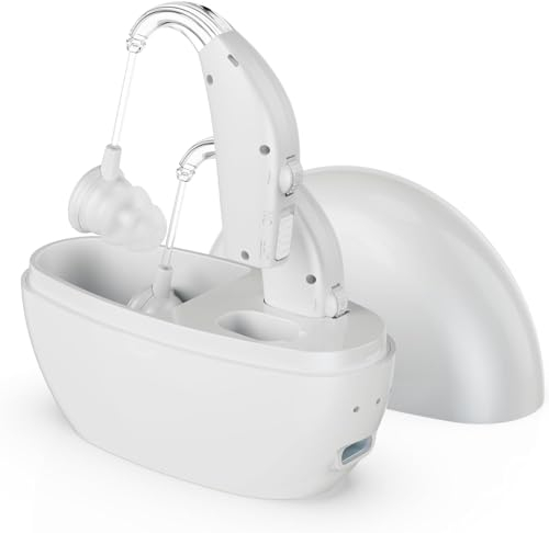 MEDca Digital (par de 2) personales Recargables - Digital con duración de batería para Todo el día, Blanco