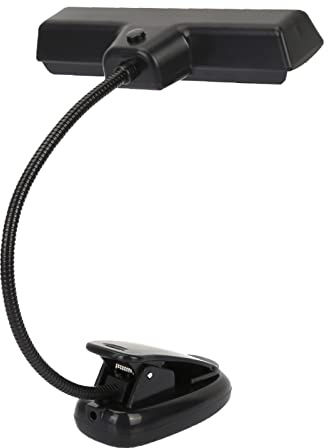 KIMISS Lectern Light 360 Degree Clip On Lamp Black Plastic Portable Orchestra Music Stand Lightiblek Clip On USB Reading Led Lamp