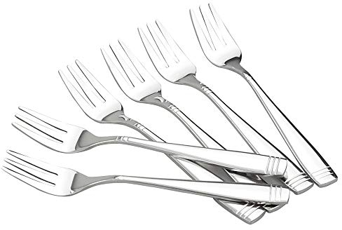 Dynko 12 Pieces Dessert Fork Cake Fork Set, Stainless Steel Small Forks