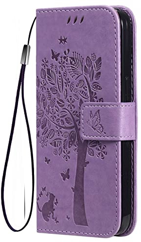 PEIYE Cover Pelle per Oppo A74 4G (6.43), Portafoglio PU Pelle Slot Schede, Custodia Cavalletto Stile Libro Chiusura Magnetica, Flip Case -Lavanda
