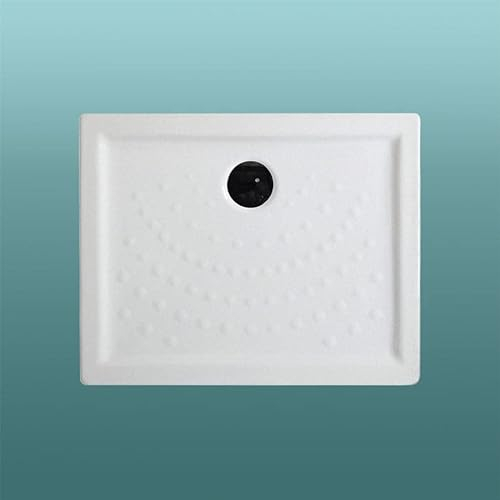 Kiamami Valentina Plato de Ducha 80x120 H 6cm, cerámica Blanca Antideslizante | Malta