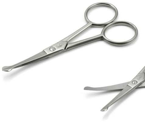 Dog Grooming Scissors with Safety Round Tip & Curved Blades, Safe Hair Trimming Scissors for Pets