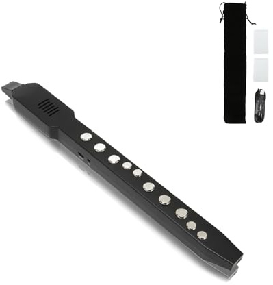 Mini Saxophone, Instrument à Vent Numérique, Instrument à Vent Rechargeable, Mini Ensemble D'instruments à Vent électroniques, Haut-parleur HiFi 2 W intégré, avec 12 (noir)