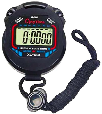 Cronómetro con cronógrafo Digital para Deportes, Impermeable con Tiempo Parcial y Total