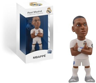 MINIX BANDAI Collectible Figurines MN18451 Figura de Mbappé, Real Madrid, Coleccionables de 12 cm para Exhibición, Idea de Regalo para Niños y Adultos, Fans de fútbol