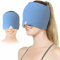 HISUNBEN Migräne Maske, riutilizzabile, per terapia del freddo e del caldo, per emicrania e mal di testa, con gel su un solo lato, per emicrania cronica, mal di testa da tensione,Nebenhöhlen (blu)