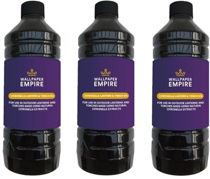 WPE® Natural Citronella Lamp Torch Oil – Repel Insects - Garden Burners - Indoor & Outdoor x3 [ 3L ]