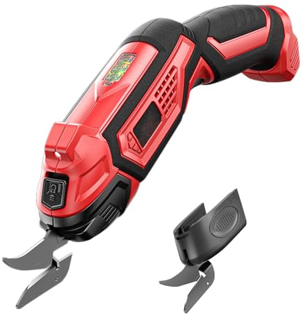 Elektrische Schere, 4.2V Elektrischer Kartonschneider für 11 mm, Cardboard Cutter with Sicherheitsschloss & LED-Leuchte,Pappe Schneider