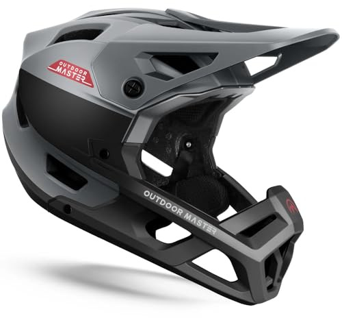OUTODOOR MASTER Casco Integrale MTB - Modello Rhino con 17 Prese d’Aria, Visiera Regolabile - Ottimo per Mountain Bike Downhill Enduro