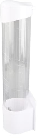 AMONIDA Dispenser per Bicchieri di Carta, Supporto in Plastica per 50 Tazze, Dispenser con Coperchio Antipolvere per Bicchieri di Carta da 7,5 Cm di Diametro, Ideale per un Comodo Contenitore