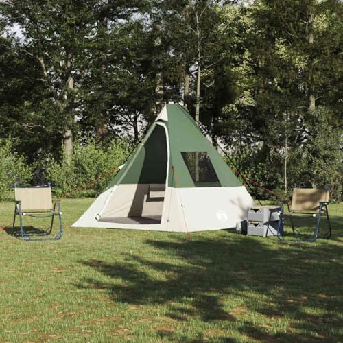 LoogCape Tente tipi avec toit et stockage vert x x TAFT, abri familial d'extérieur avec port E, kit pour jusqu'à des personnes, camping, jardin