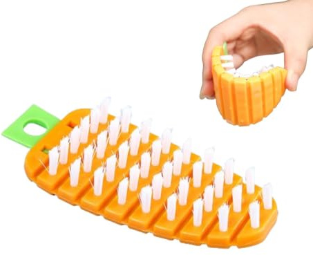 Flexibel grönsaksborste, flexibel fruktborste Veggie Brush Produce Cleaner | Morotsform Flera segment Böjbara frukt- och grönsaksborstar Köksstädverktyg Köksprylar för alla sorters frukte