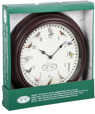 Fallen Fruits Ltd Vogel-Song-Uhr, Braun
