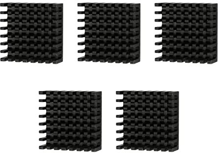 DMiotech 5 Paquete 25mmx25mmx10mm Aluminio Aleación Radiador Circuito Tablero Calor Disipador para PC Computadora CI